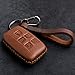 Genuine Leather Key FOB Cover fit for Land Rover Range Rover Sport Evoque Velar Discovery LR4 Freelander2 Protective Key Fob Case Accessories 5 Buttons (Brown)…