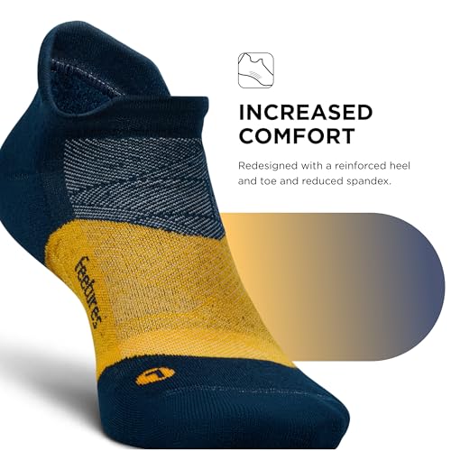 Image of Feetures Merino 10 Max Cushion No Show Tab Ankle Socks - Wool Socks for Women & Men - (1 Pair)