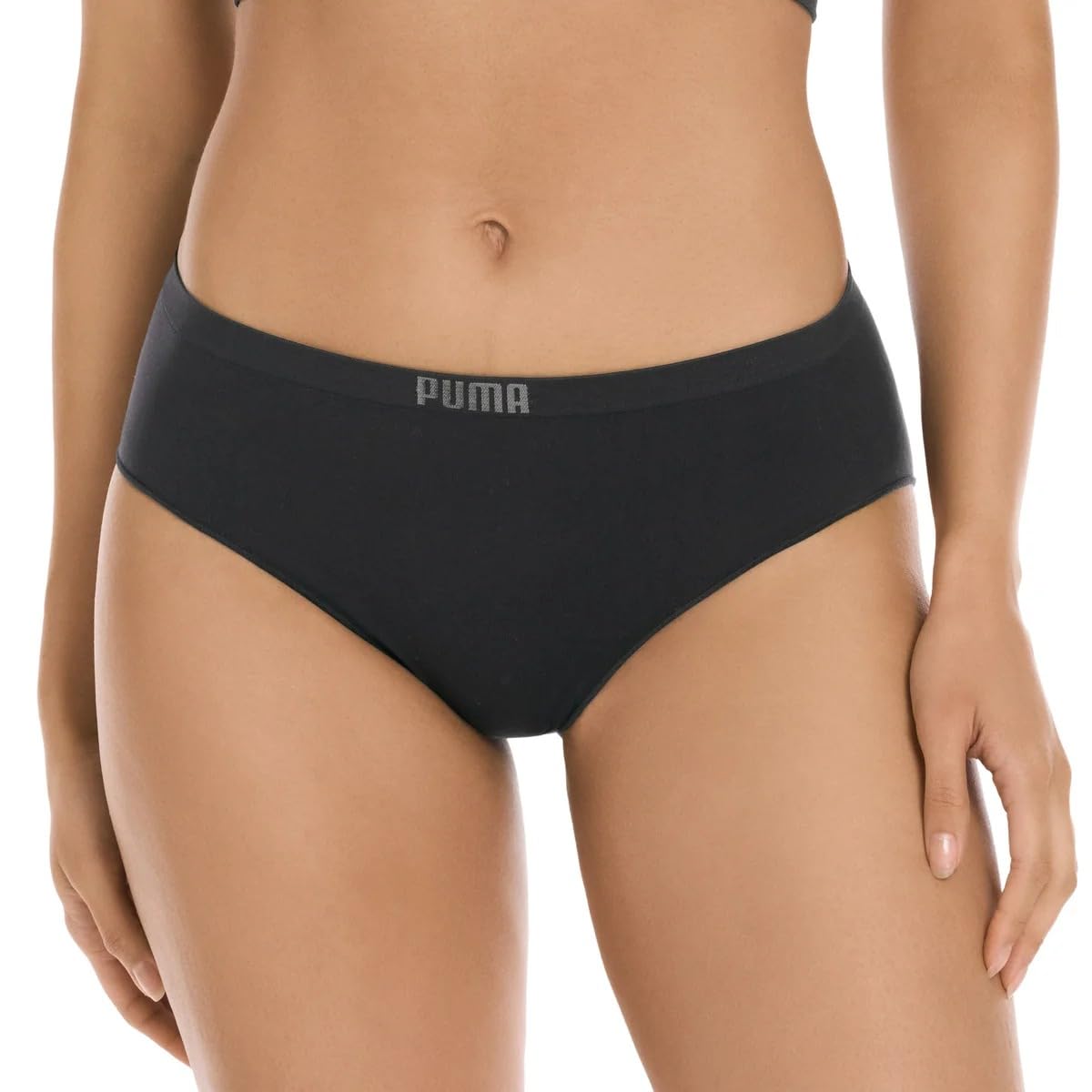 PUMA Nahtlose Damenunterwäsche für Damen, dehnbar, unsichtbar, Bikinihöschen für Damen, mehrfarbig, 4er-Pack
