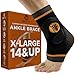 Compression Ankle Brace with Silicone Ankle Support and Anti-Microbial Copper. Plantar Fasciitis, Foot, Achilles Tendon Pain Relief. Prevent and Support Ankle Injuries & Soreness - XL