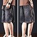 ITHAFE Casual Baggy Jeans Men y2k Jean Cargo Shorts Vintage Denim Shorts Wide Leg Jorts Fashion Grunge Clothes Streetwear (Black,3X-Large)