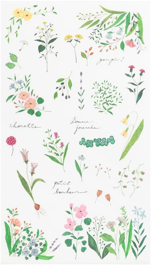 Decal Sticker 2632 [Flower Pattern of Grass] Sticker Decoration Cute 82632006