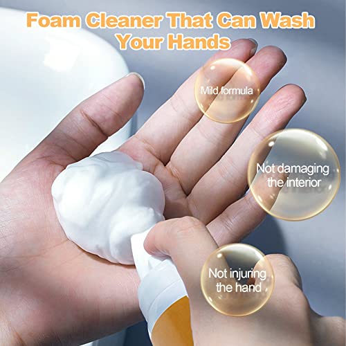 Fafaawff Multi Purpose Foam Cleaner For Car, Car Magic Foam Cleaner All Purpose, Removes Odors And Stains, Lemon Scent (2Pcs 100Ml) #TOP4