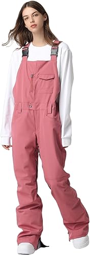 SEARIPE Overol tipo biberos de nieve de invierno, impermeables, pantalones de snowboard ajustables para exteriores, pantalones de snowboard para