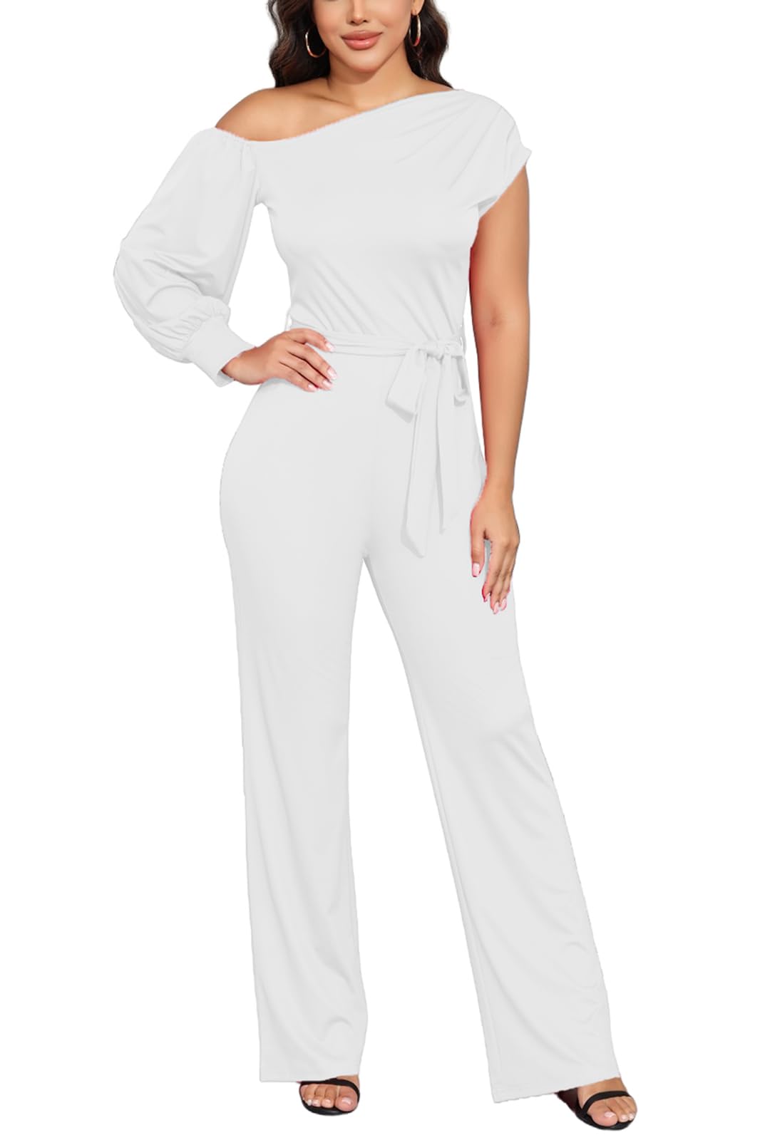 DeftSharp Women's Sexy Cocktail Party Clubwear Casual Working Rompers Long Dressy Jumpsuit