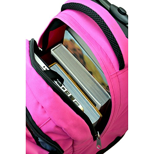 NHL Pittsburgh Penguins Wheeled Backpack, 19-inches, Pink
