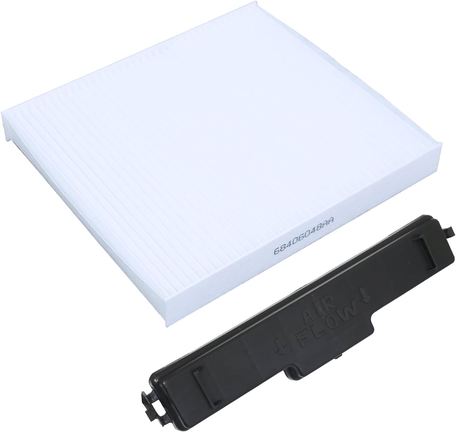 Car Cabin Air Filter + Filter Access Door Replacement for Dodge Ram 1500 2500 3500 4500 5500 Avenger Caliber Journey Compass Patriot Chrysler 200 Replacement for 68318365AA 68052292AA