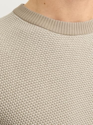 JACK & JONES Herren Knit Crew Neck Bf Strickpullover, Farbe:Beige, Größe:XL – Ansicht 2