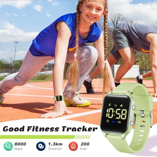 Image of LAVAREDO Kids Digital Watches for Boys Girls,Waterproof Sport Watch with Pedometer Stopwatch Vibration Alarm for Ages 5-13,No App Fitness Tracker Watch for Kids Teens Birthday Gifts