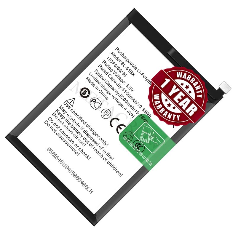 Image of Original BL-51BX Battery Compatible for Infinix Hot 10 (X682B, X682C, MZ-Infinix X682B, MZ-Infinix X682C) | Hot 11 (X662, X662B, X689F) - (5200mAh) - 1 Year Warranty JK1