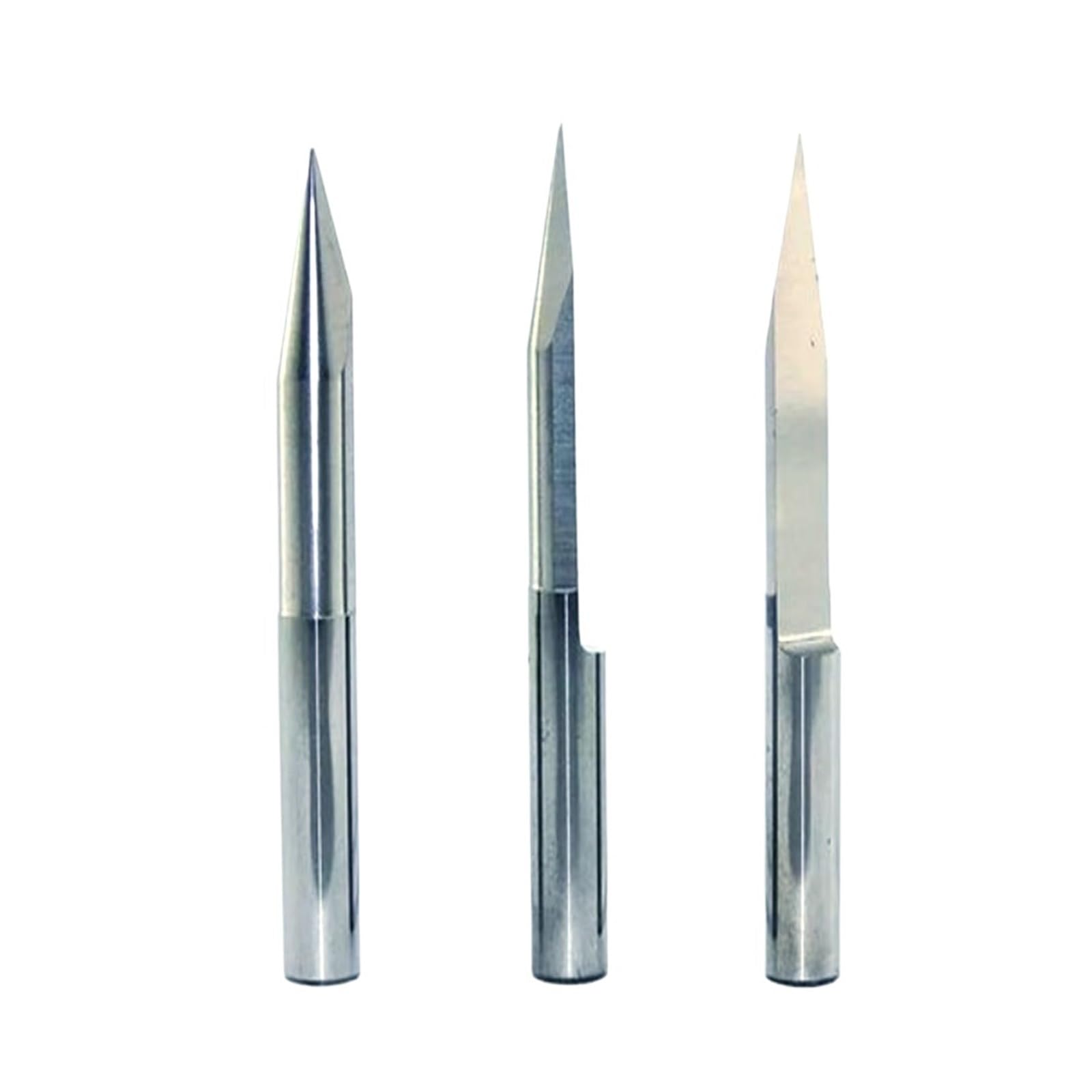 Gravierstichel D3.175 x10/15/20 Grad 2D 3D Fräser Schaft Wolframkarbid V-Form PCB Gravur Bit CNC Router Bit for Acryl PVC(3pcs,D6-0.1mmx90degree)