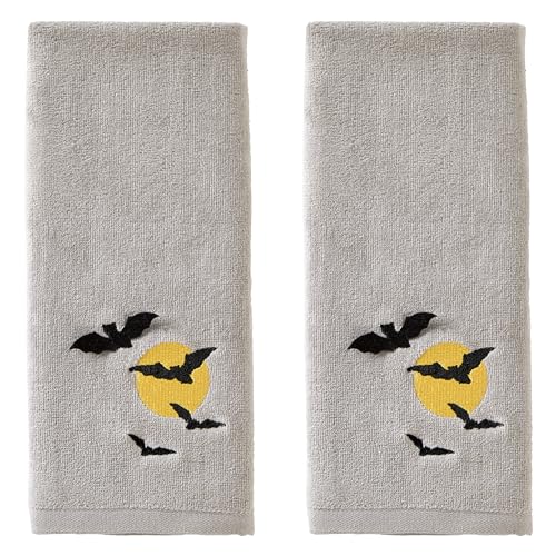 SKL Home Halloween Full Moon Flight 100% Cotton Embroidered 2pc