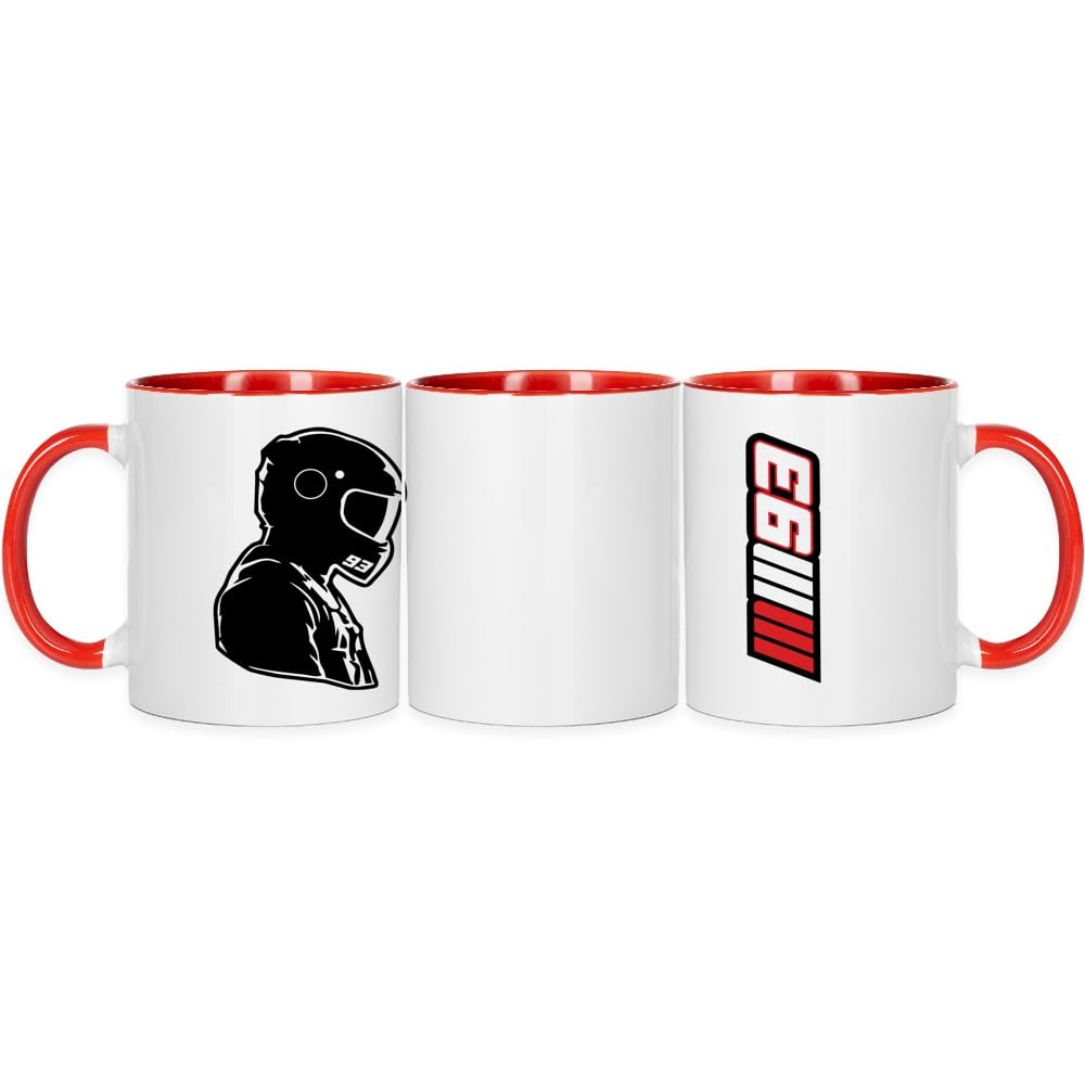 Wanapix Taza cerámica Moto GP 325 ml M.Márquez Apta para Lavavajillas y Microondas
