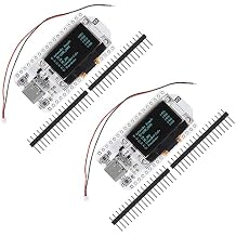 2PCS WiFi Kit OLED WiFi Kit 0.96 LED Display WiFi+Bluetooth 8MB Flash CP2012 Internet Development Board Blue Background Type C Module for Arduino