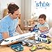 HOGOKIDS City Passenger Airplane Building Set with LED Light, 901 PCS Plane Building Blocks with Airport Terminal, Radar Tower, Luggage Trailer, Planes Model Toys Gifts for Adults Boys Girls Age 6-12+