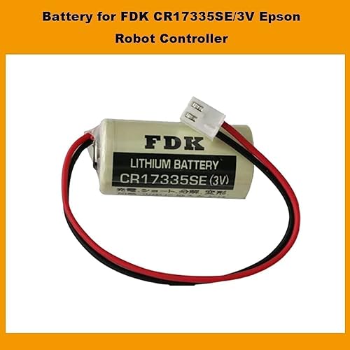Miniatura 3 de XIAOXX Paquete de 5 baterías de litio no recargables de 3V CR17335SE 1800mAh para FDK CR17335SE 3V Epson Robot Controller RC Series Batería