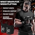 TECEUM Weightlifting 18" & 12" Wrist Wraps with Thumb Loop – Heavy Duty Wrist Workout Braces for Men and Women – Ideal for Powerlifting, Strength Training, Bodybuilding - Image 2