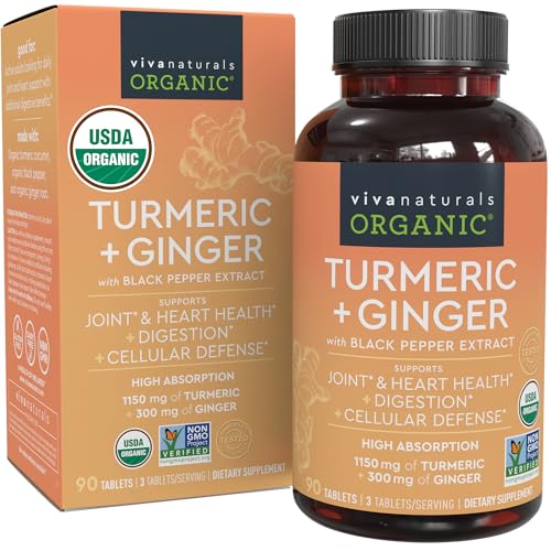 Viva-Naturals-Organic-Turmeric-and-Ginger-Supplement-for-Joint-Support-Heart-Health-1450-mg-per-Serving-Ginger-Tumeric-Pills-15-mg-Black-Pepper-Extract