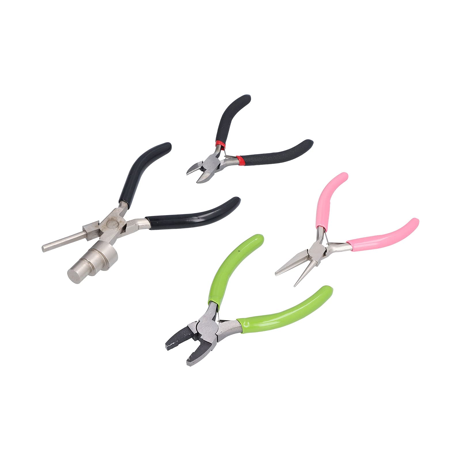 Juego de alicates de autoagarre de combinación de reparación profesional de bricolaje, alicates de joyería de 4 piezas de acero de alto carbono Alicates de fabricación de fianzas diagonales Kit de her