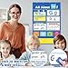 Alphabet Learning Pocket Chart - 23.62x15.75 Inches All About Letters Pocket Chart, Alphabet for Classroom Wall, Letter Recognition Tool with Tracing, Interactive Aid for Preschool & Kindergarten