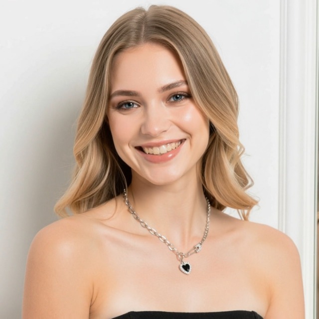 Amazon.com: SIXAOAZZ Safety Pin Necklace Heart Pendant Sweet Cool