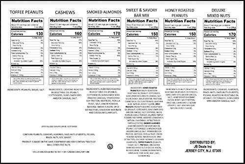 Nuts Gift Basket - Variety Of Roasted Salted And Sweet Mixed Nuts - Corporate, Birthday, Holiday, Men, Women, Him, Her - Assorted Nut Platter - Easter Baskets, Passover, Mother Day, Fathers Day - Jaybee's #TOP6