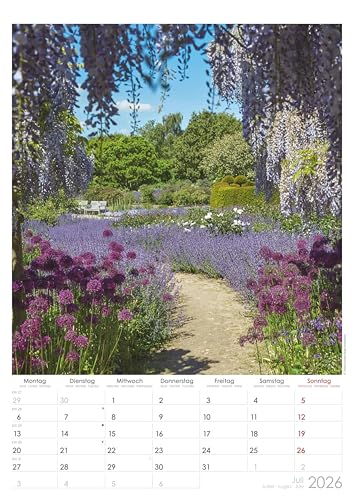 Alpha Edition - Traumgärten 2026 – Bildkalender A3 (29,7×42 cm) mit 12 Gartenmotiven, viersprachigem Kalendarium & Platz für Notizen, Wandkalender & Geschenkidee für Hobbygärtner: Beautiful Gardens