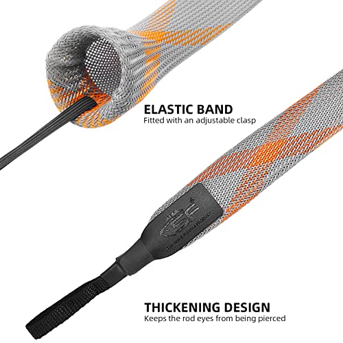 Image of SF Fishing Rod Sock Fishing Rod Sleeve Rod Cover Braided Mesh Rod Protector Pole Gloves Fishing Tools for Spinning Fishing Rod,Casting Rod,Musky Rod, Ice Rod, Fly Rod, Spey Rod