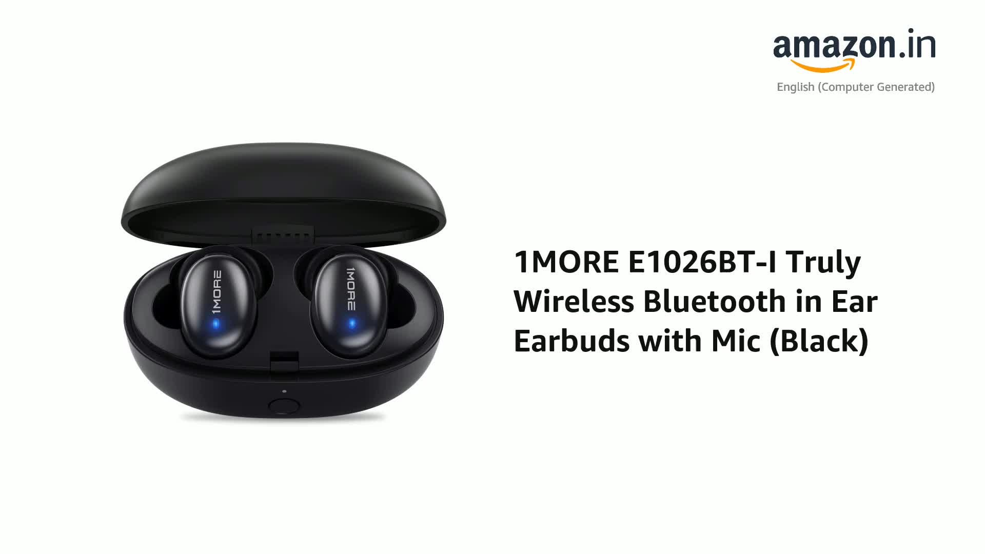 1MORE E1026BT-I Truly Wireless Bluetooth in Ear Earbuds with Mic (Black) :  Amazon.in: Electronics