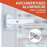 GETLITOOL Fenstergriffe Abschließbar, 2 Stück Fensterschloss Aluminium mit Schlüsseln, Sicherheitsfenstergriff in Stiftlänge 35mm, Kindersicherung Fenstersicherung für Fenstertür Heimsicherheit-Weiß - 2