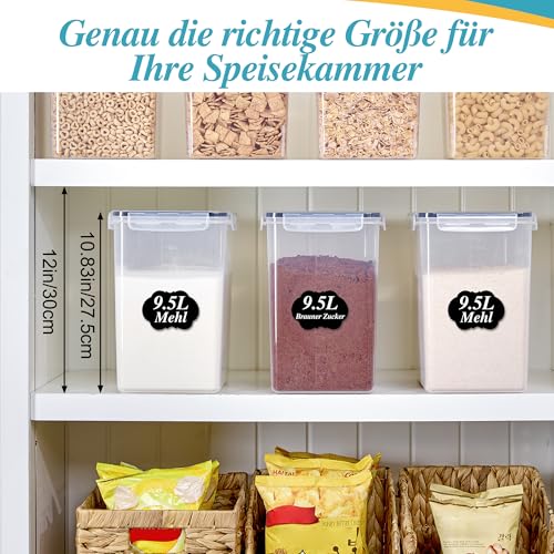 Vtopmart 2pack 9.5L Mehl und Zucker Lebensmittel Lagerung Box – Ansicht 6