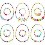 Bememo 6 Sets of Princess Necklace Bracelet Play Jewelry Costume Necklaces Dress up Jewelry (Cute Style)