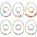 Bememo 6 Sets of Princess Necklace Bracelet Play Jewelry Little Girls Costume Necklaces Toddler Dress up Jewelry (Style 2)