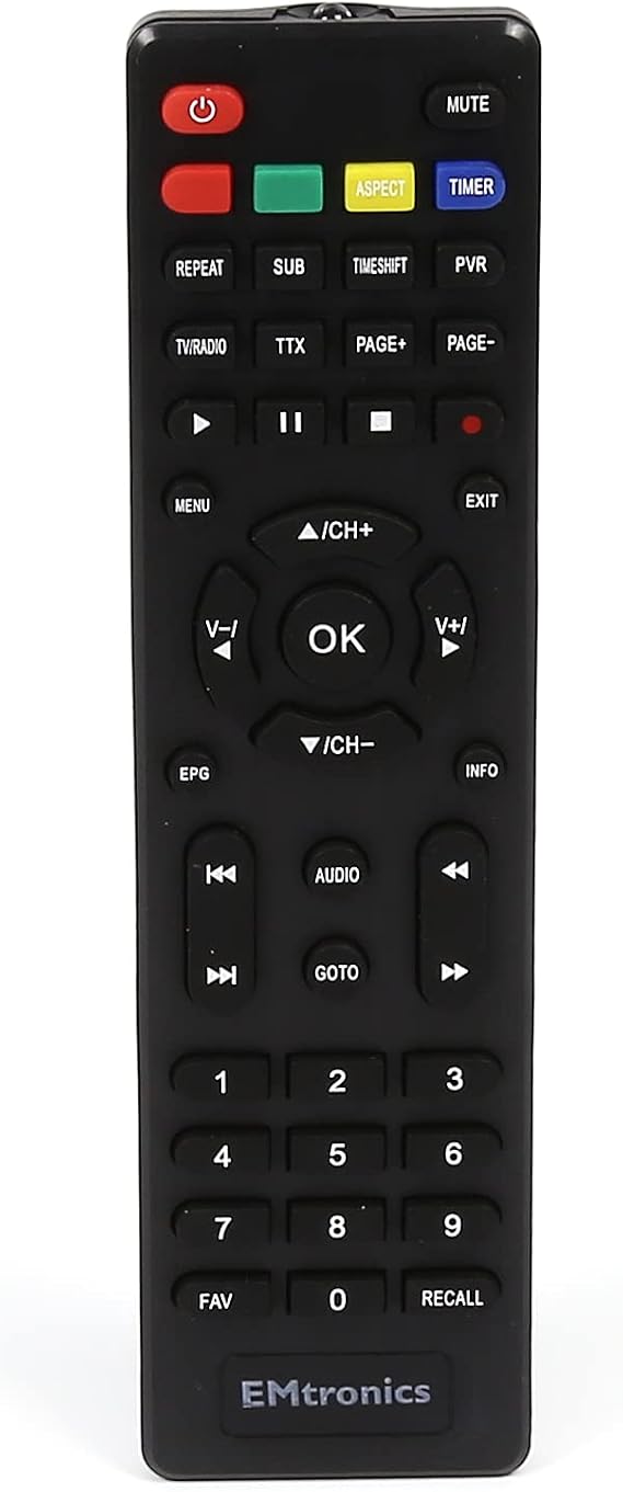 EMtronics EMFBR128HD Freeview Set Top Box 128GB Recorder 1080P with HDMI and Scart, Digibox Digital TV Receiver for Recording with PVR, 150+ Channels
