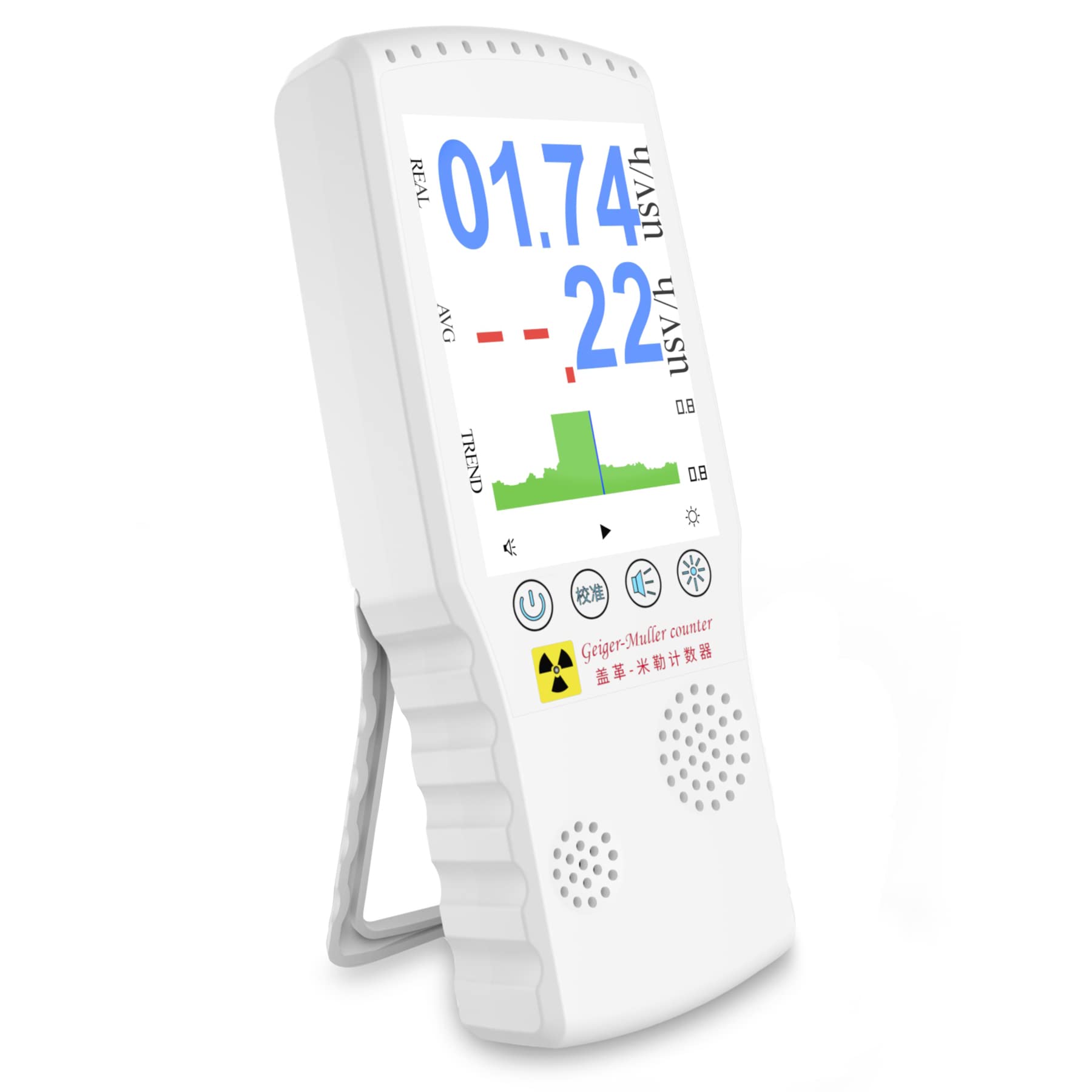 Pacdeaet Geiger Counter Radiation Detector, Gamma Beta Dosimeter USB Charging Portable Nuclear Radia