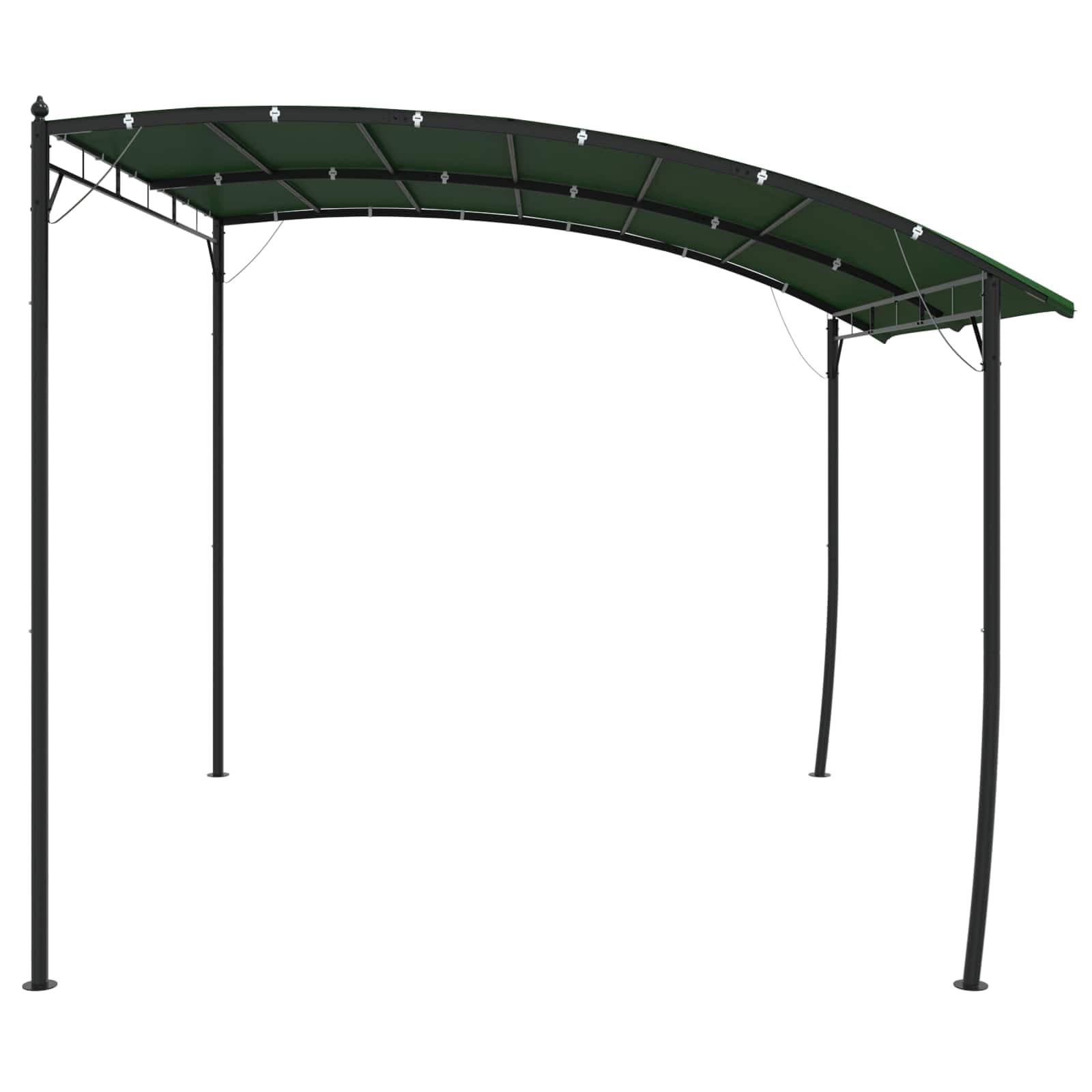 Tienda de campaña para jardín al aire libre (3 x 3 x 2,55 m), color verde, tela y aluminio 180, bandera de campamento, boda, fiesta, mercado, playa