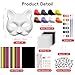 Blurap 124 PCS Therian Mask Kit Cat Masks to Dress Up DIY Therian Cat Mask Set with Fur Eye Mesh Stickers Furry Masks for Christmas Easter Crafts Masquerade Cosplay Party