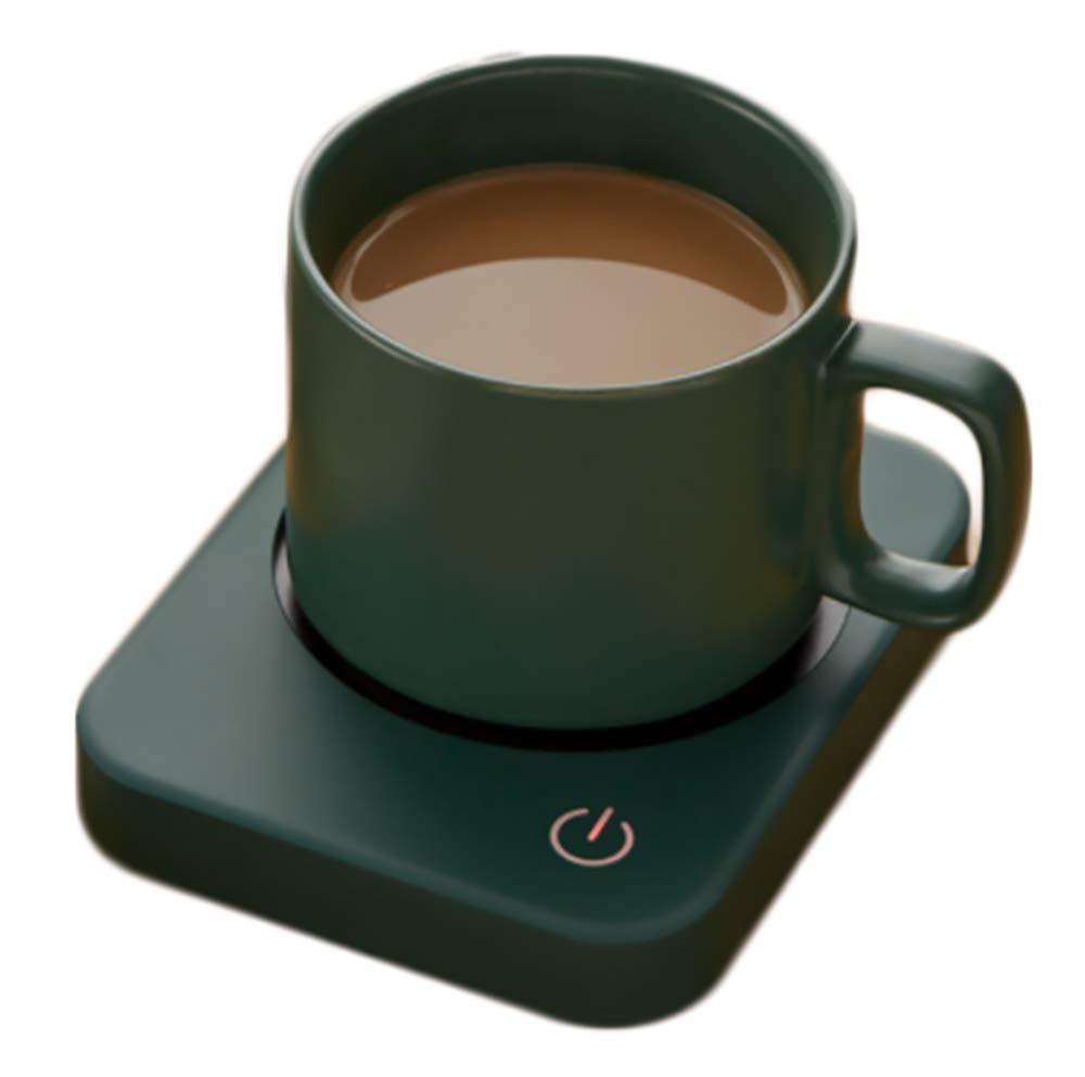Tasse thermostatique en céramique vert laiteux avec base de chauffage pour thé