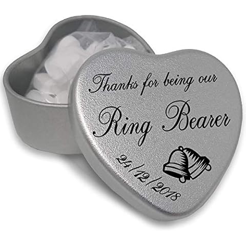 Personalised Heart Tin Gifts for Weddings thumbnail