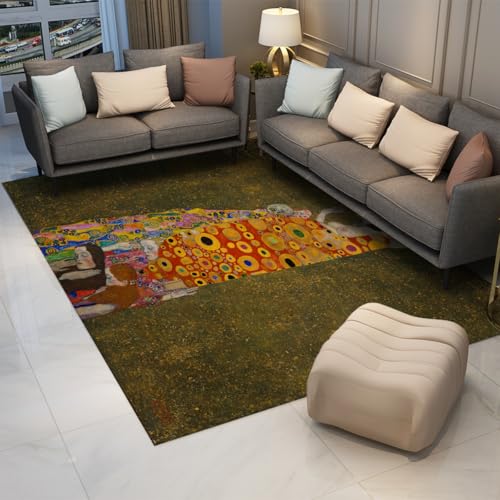 Tapis de sol art abstrait Golden Muse Gustav Klimt de luxe - 3