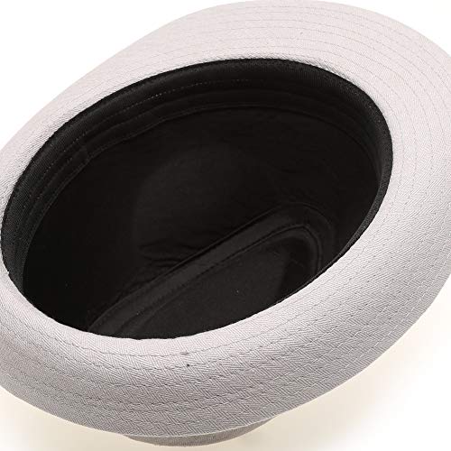 Image of Classic Trilby Short Brim 100% Cotton Twill Fedora Hat with Band