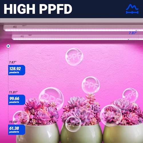 Image of Barrina T5 Grow Lights for Indoor Plants, Full Spectrum, 4ft 160W (8 x 20W), LED Grow Light Strip for Seed Starting, Greenhouse, Plug and Play, 8-Pack