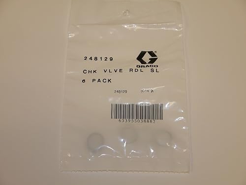 Graco 248129 Fusion Air-Purge (AP) Junta tórica de válvula de retención radial, paquete de 6