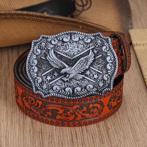 Image of Cowboy Belt Buckle for Men Longhorn Bull Belt Buckles Men Vintage Texas Buckle for Women Cowboy Cowgirl Belt Buckle