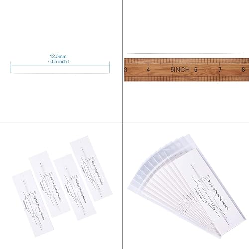 Miniatura 5 de Craftdady - 10 agujas de coser de acero inoxidable grandes para cuentas de ojo grande