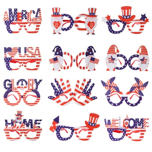 Lunettes du 4 juillet : pack de 12 cadeaux d'invités pour vos fêtes d'été