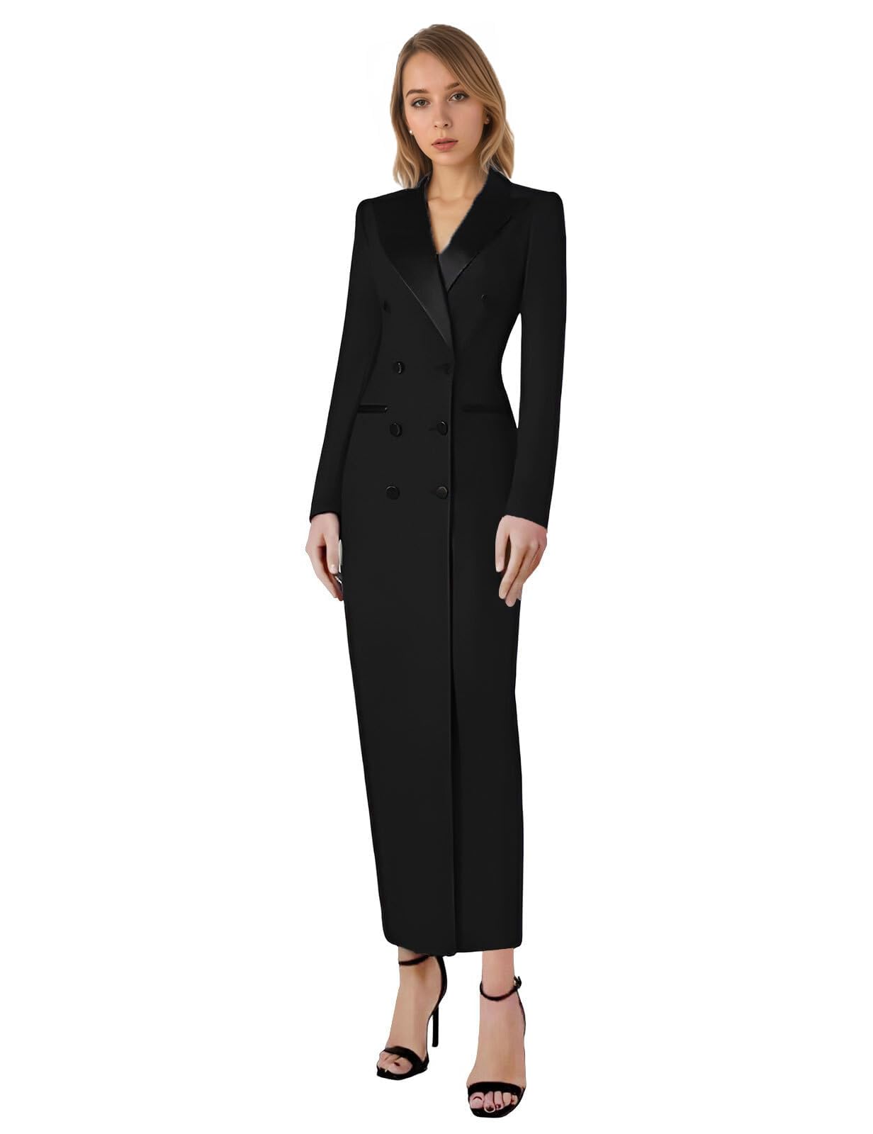 Blazers for Women Double Breasted Blazer Dress for Women Tuxedo Dress Suit Jacket