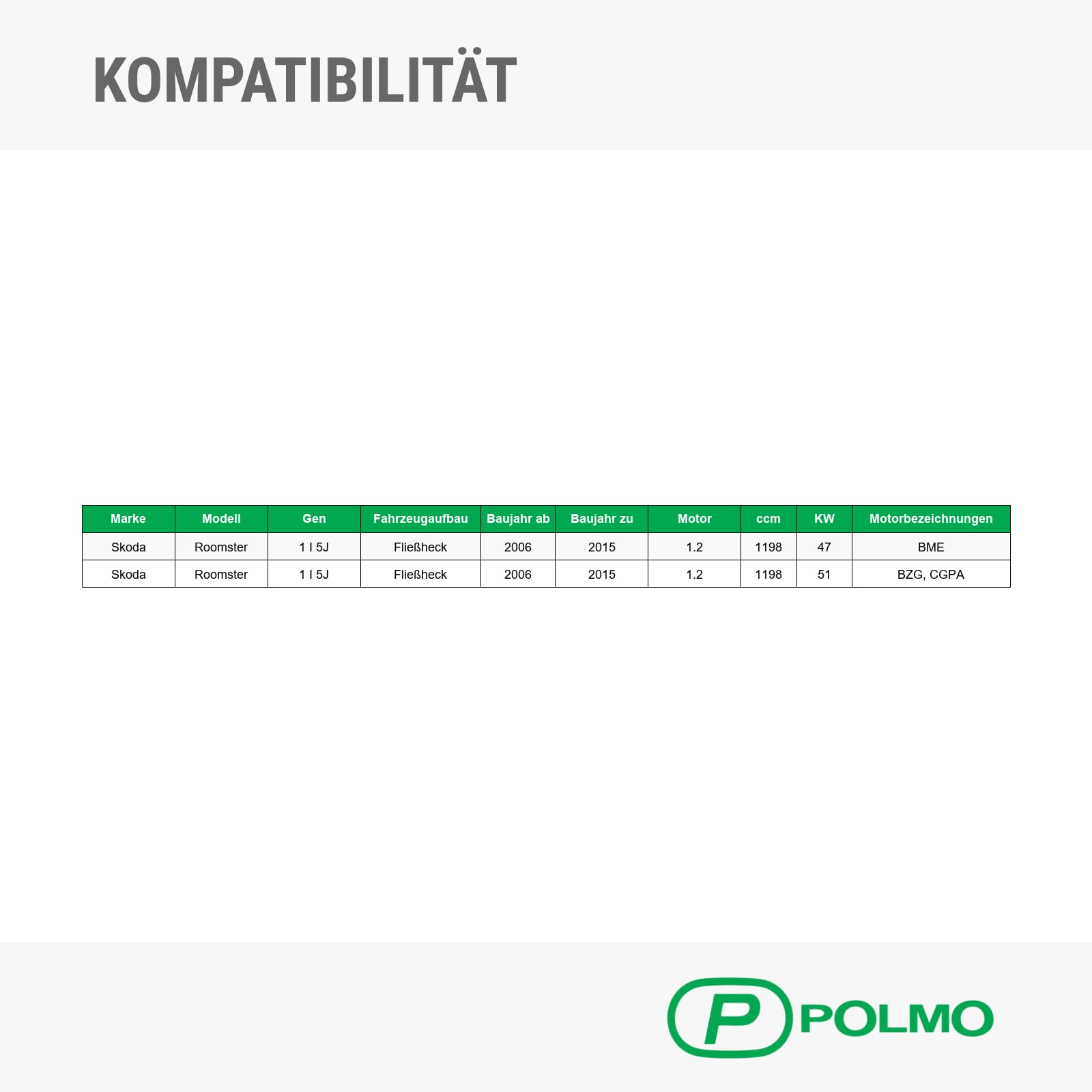 POLMOstrow Auspuff für Skoda Roomster 1 I 5J 2006-2015 | Vorschalldämpfer, Motoren: 1.2 | Fließheck