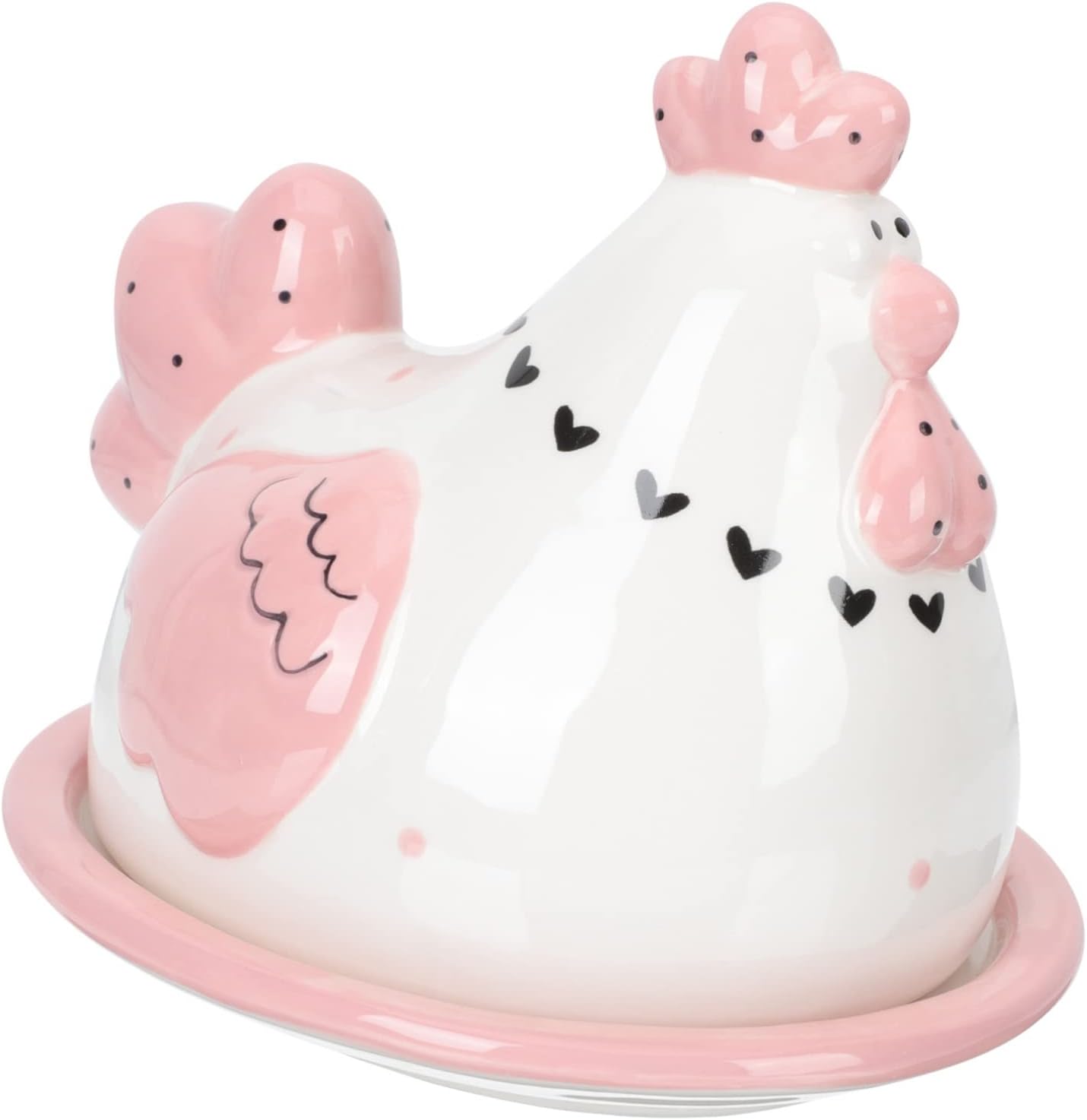 1pc Ceramic Butter Box Chick Design Vintage Butter Dish Airtight Sturdy Easy Clean Home Storage