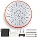 KMNKMN steel tongue drum 6.3 Inch 11 Notes C Key Percussion Instrument for Meditation Yoga Musical Gift for Adults and Music Lovers (White)